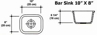 10" X 8" Bar Sink Mold