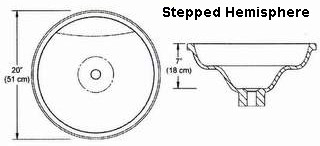 Stepped Hemisphere Drop In Bowl
