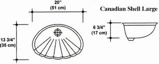 13 3/4" X 20" Canadian Shell Floating Bowl Mold, Utilized with Adjustable All Purpose, No-Bowl Mold