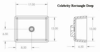 Celebrity Rectangle Deep sink