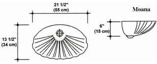 13 1/2" X 21 1/2" Moana Floating Bowl Mold, Utilized with Adjustable All Purpose, No-Bowl Mold