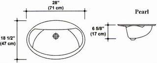18 1/2" X 28" Pearl Floating Bowl Mold, Utilized with Adjustable All Purpose, No-Bowl Mold