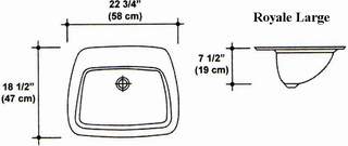 18 1/2" X 22 3/4" Royale Large Floating Bowl Mold, Utilized with Adjustable All Purpose, No-Bowl Mold