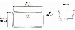 12 3/4" X 25" Wave (Large) Floating Bowl, Utilzed with Adjustable All Purpose, No-Bowl Mold